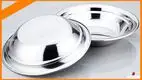 Stainless Steel Round Serving Tray - 20cm High Quality 1