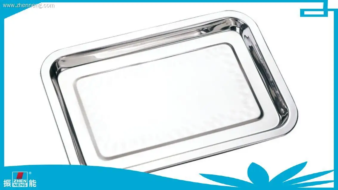 Stainless Steel Rectangle Serving Tray - Customizable & Eco-Friendly 1