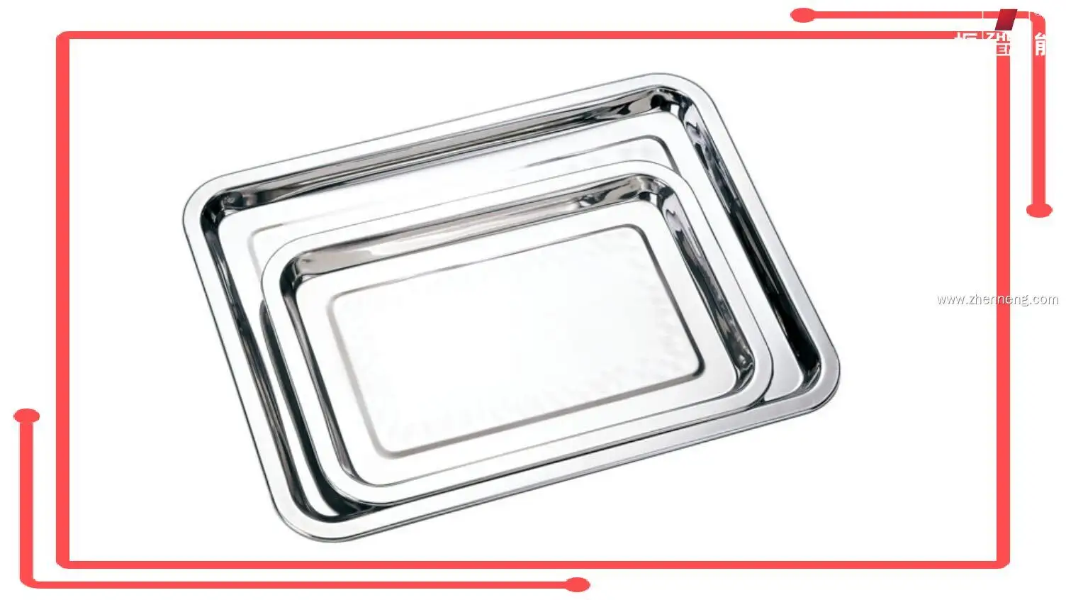 Stainless Steel Burger Serving Trays - Metal Dish Plates 1