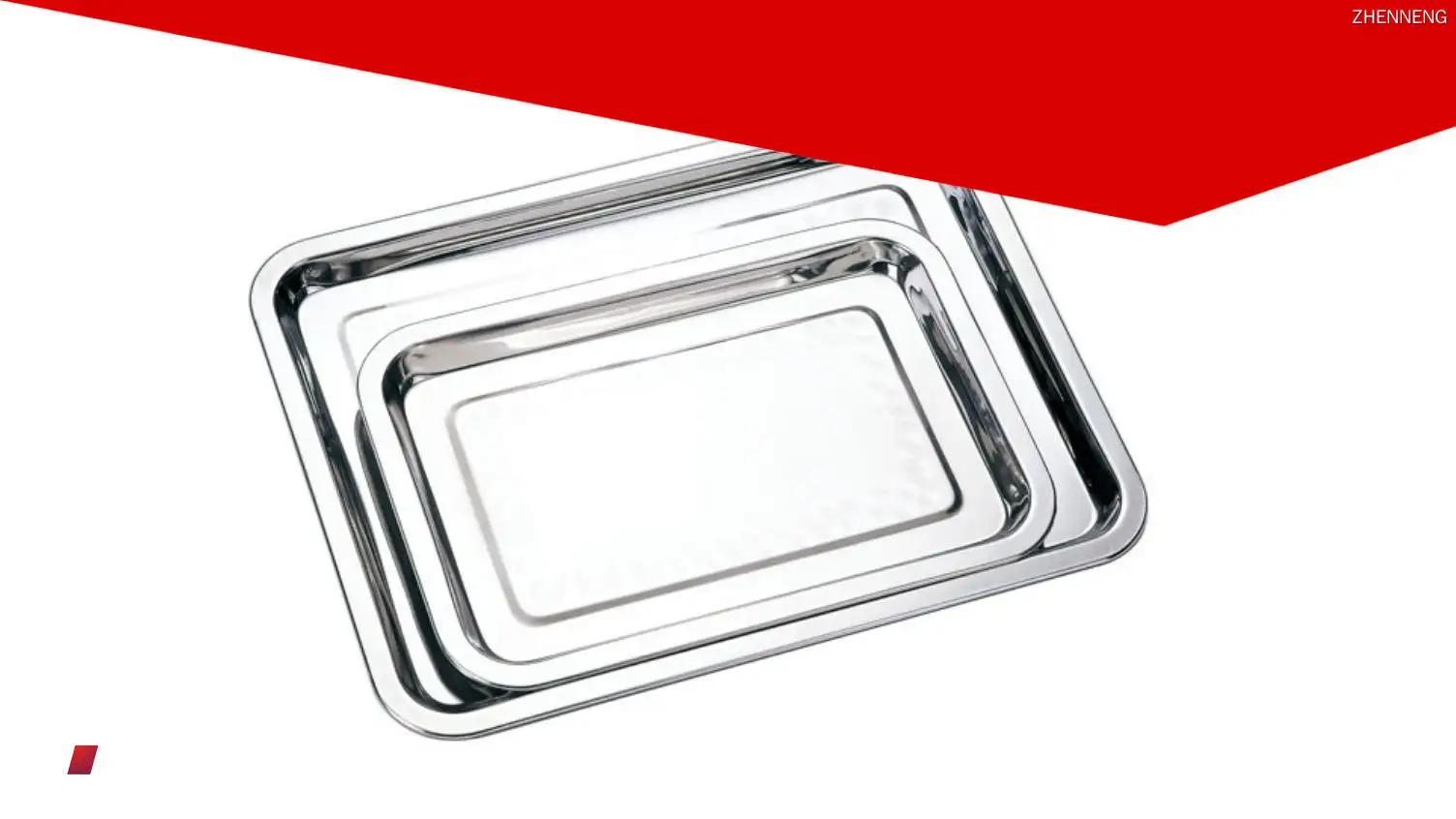 Stainless Steel Rectangle Serving Tray - Superior Quality & Customizable 1