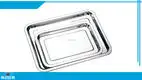 Stainless Steel Square Serving Tray for Hotels & Restaurants 1