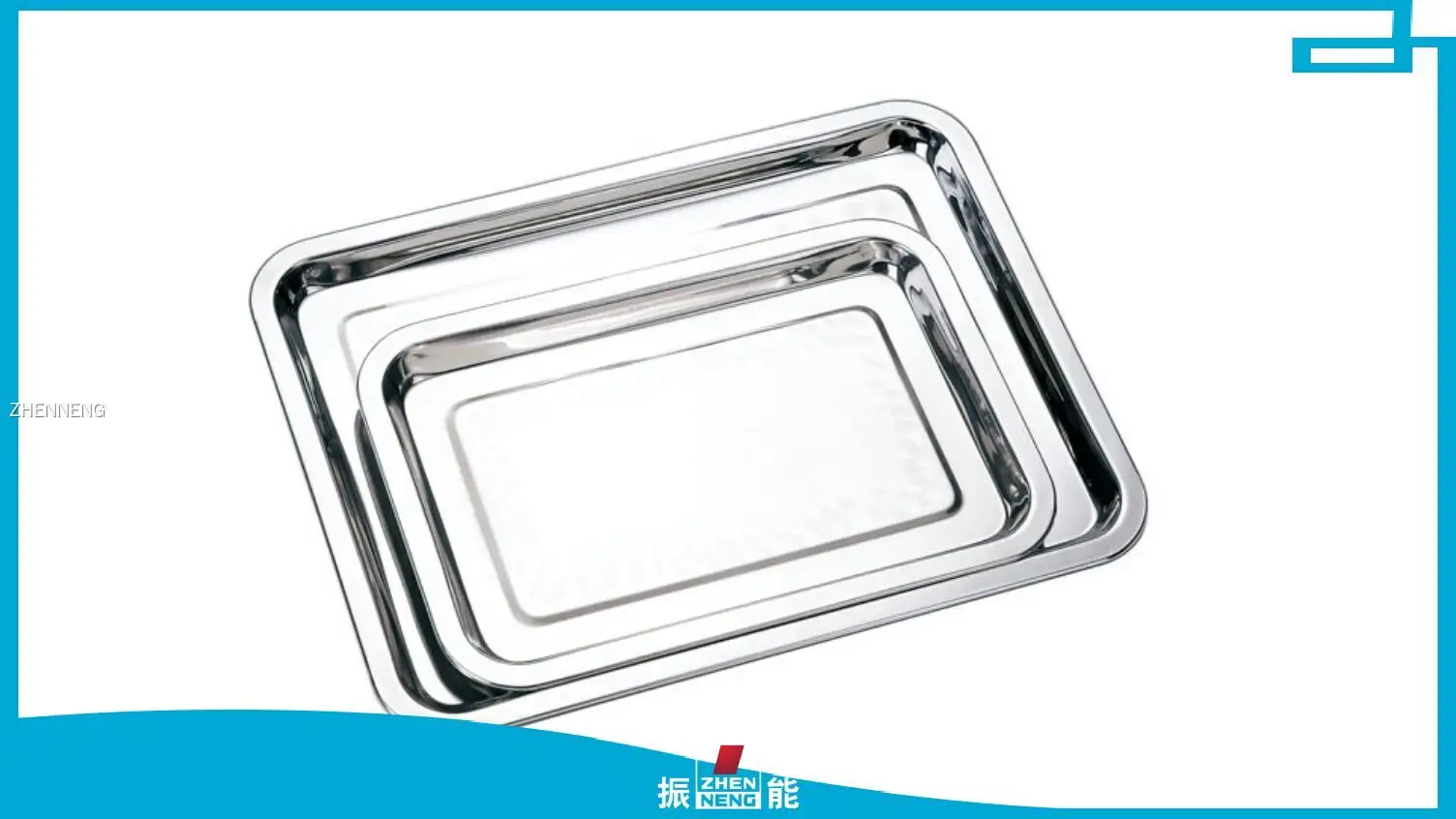 Deep Stainless Steel Rectangle Serving Tray 
- Superior Quality & Customizable Sizes 1
