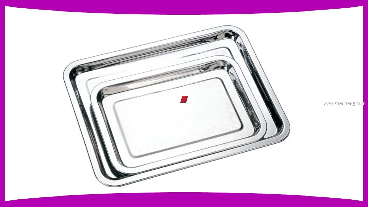 Stainless Steel 2cm Deep Rectangular Serving Tray - Customizable & Reliable 1