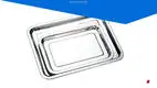 Stainless Steel Rectangle Serving Tray - BBQ Serving Trays 1