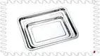 Stainless Steel Rectangle BBQ & Food Serving Tray – Durable Hotel Baking Tray 1