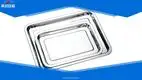 Stainless Steel Rectangle Serving Tray: Top Quality, Customizable. 1