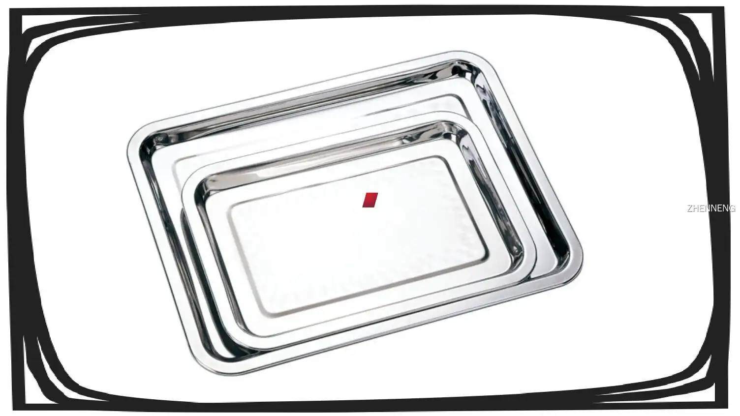 Premium Stainless Steel Food Serving Tray with Customizable Specifications 1