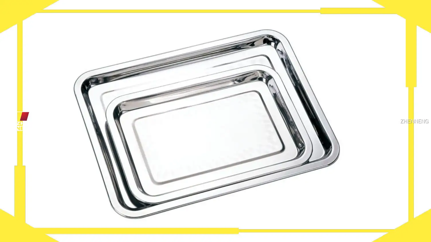 Stainless Steel Rectangle Serving Tray - Customizable, Top Quality 1