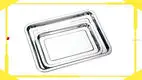 Stainless Steel Rectangle Serving Tray - Customizable, Top Quality 1