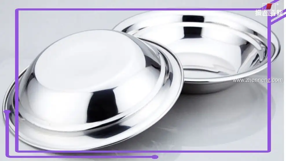 Круглый поднос для подачи овощей из нержавеющей стали, не деформирующийся 1