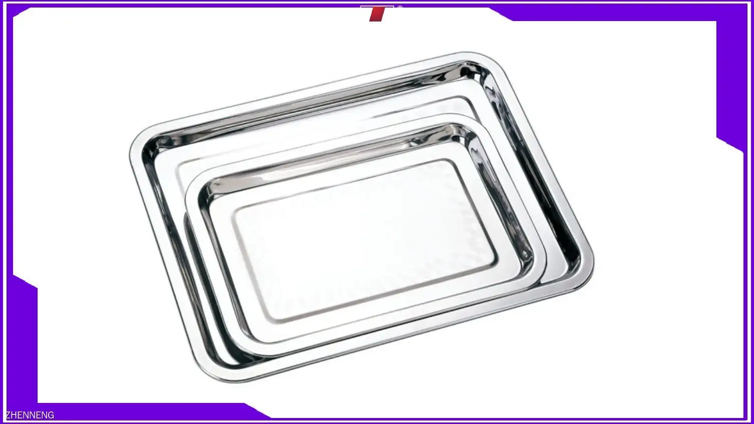 Stainless Steel Rectangle Serving Tray for Hotel and Restaurant 1