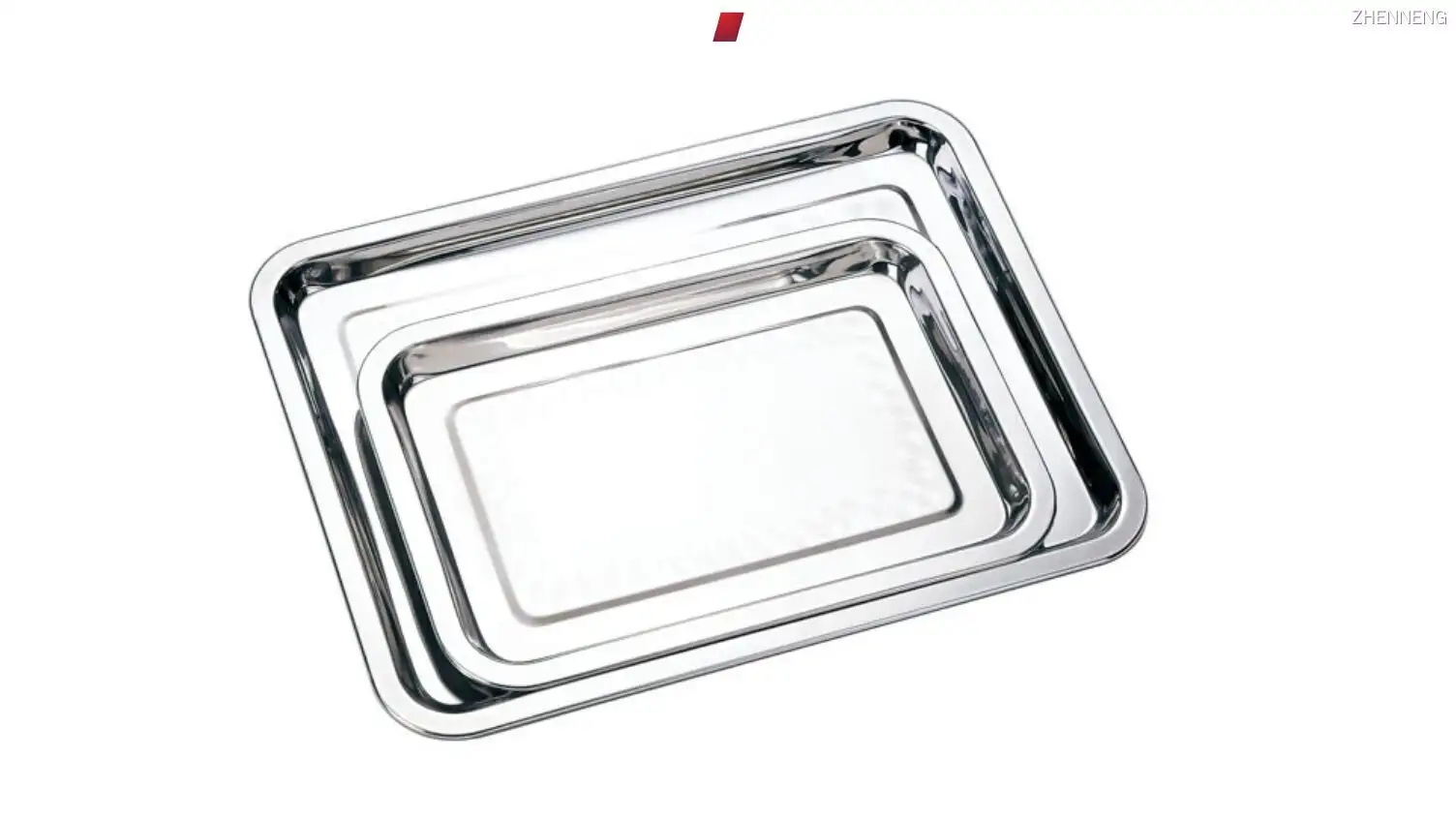 Stainless Steel Rectangle Serving Tray - High Quality & Customizable 1