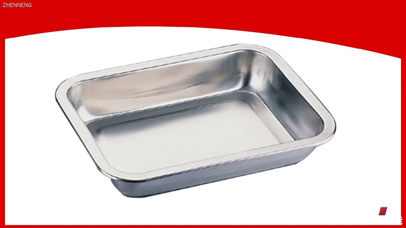 صينية تقديم مستطيلة من الفولاذ المقاوم للصدأ للفنادق - قابلة للتخصيص وعالية الجودة - طبق تقديم البرجر 1
