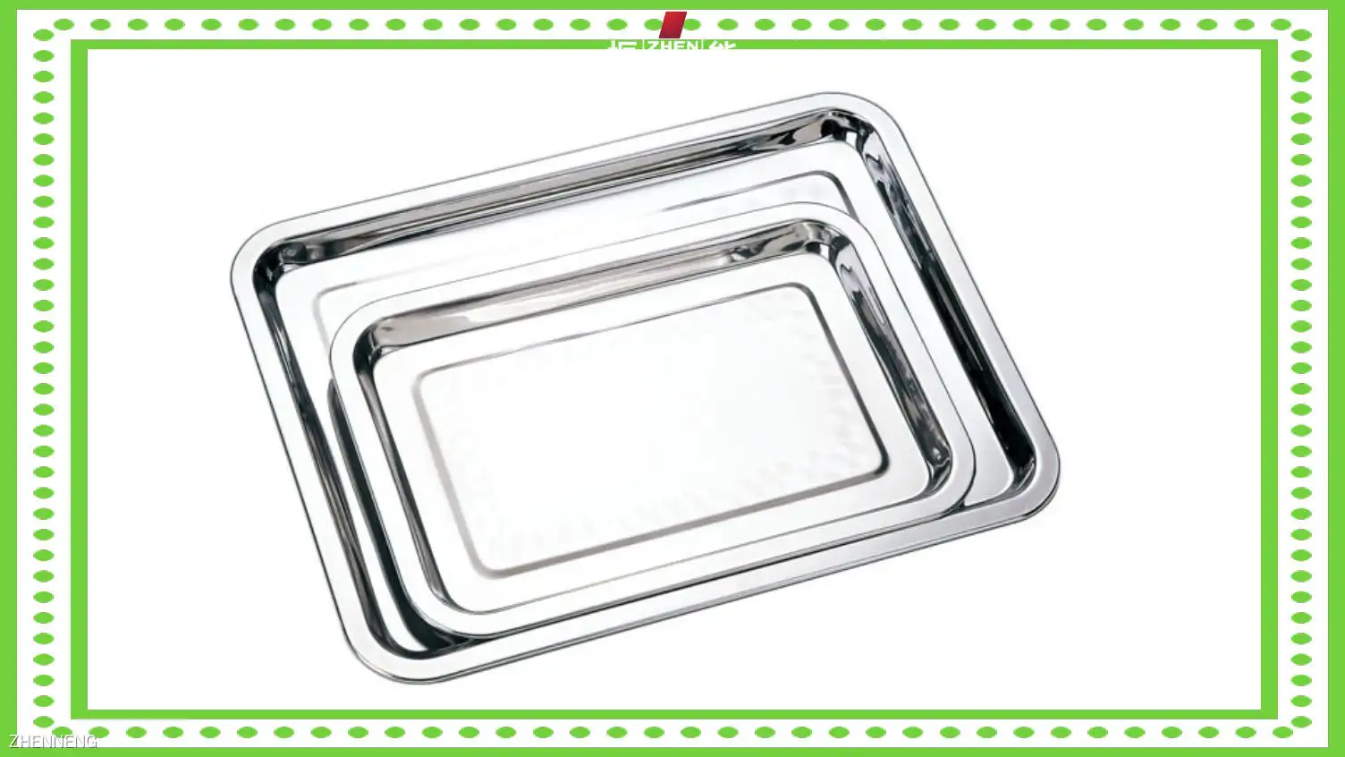 Stackable Stainless Steel Serving Tray - Customizable and Durable 1
