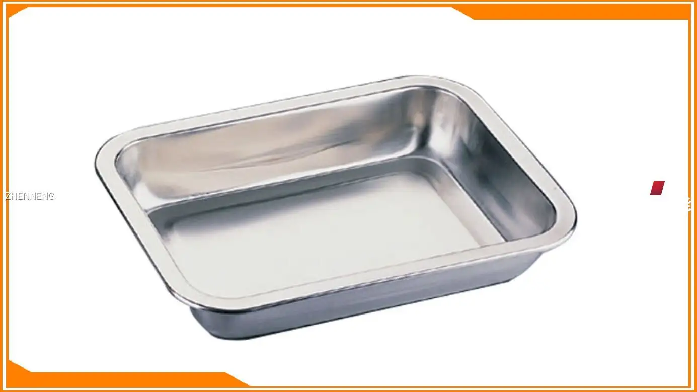 Stainless Steel Shallow Handle Serving Tray - Customizable Thickness - Wholesale 1