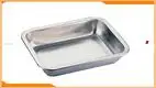 Stainless Steel Shallow Handle Serving Tray - Customizable Thickness - Wholesale 1
