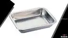 Stainless Steel Rectangular Serving Tray - Customizable Thickness - Perfect for Canteen Restaurant 1