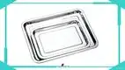 Rectangular Stainless Steel Serving Tray - Customizable Compartment Design1 1