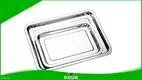 Rectangular Stainless Steel Burger Serving Tray - Customizable & Durable 1