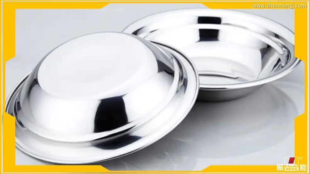 Customizable 22cm Round Stainless Steel Serving Tray, Dishwasher Safe 1