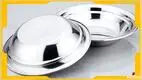 Customizable 22cm Round Stainless Steel Serving Tray, Dishwasher Safe 1