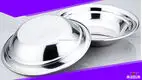 22cm Stainless Steel Round Serving Tray - Customizable & Dishwasher Safe 1