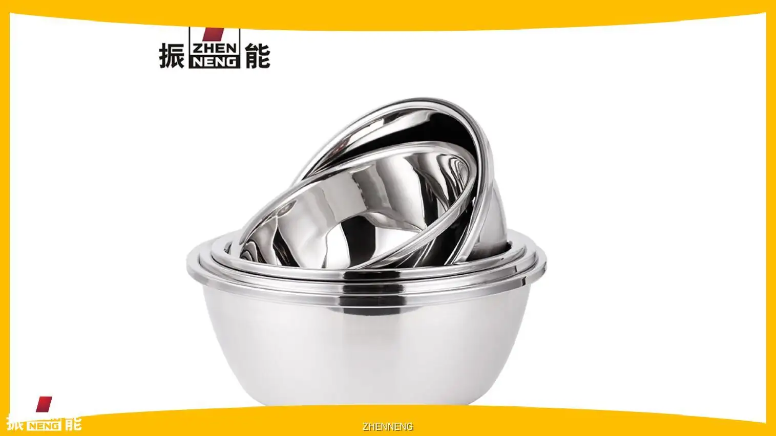 Stainless Steel Mixing Bowl Set - Customizable and Ecofriendly 1