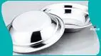 Stainless Steel Round Serving Tray - 18cm Size, Multi-Purpose & Durable 1