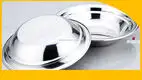 18cm Stainless Steel Round Serving Tray - Wholesale Quality Vegetable Seasoning Tray 1