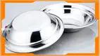 24cm Stainless Steel Multi-purpose Round Tray - High Quality & Customizable - Perfect for Buffet & Serving 1