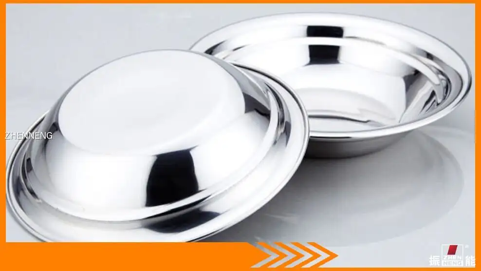 Rundes Tablett aus Edelstahl – individuell gestaltbares Buffet-Serviertablett 1