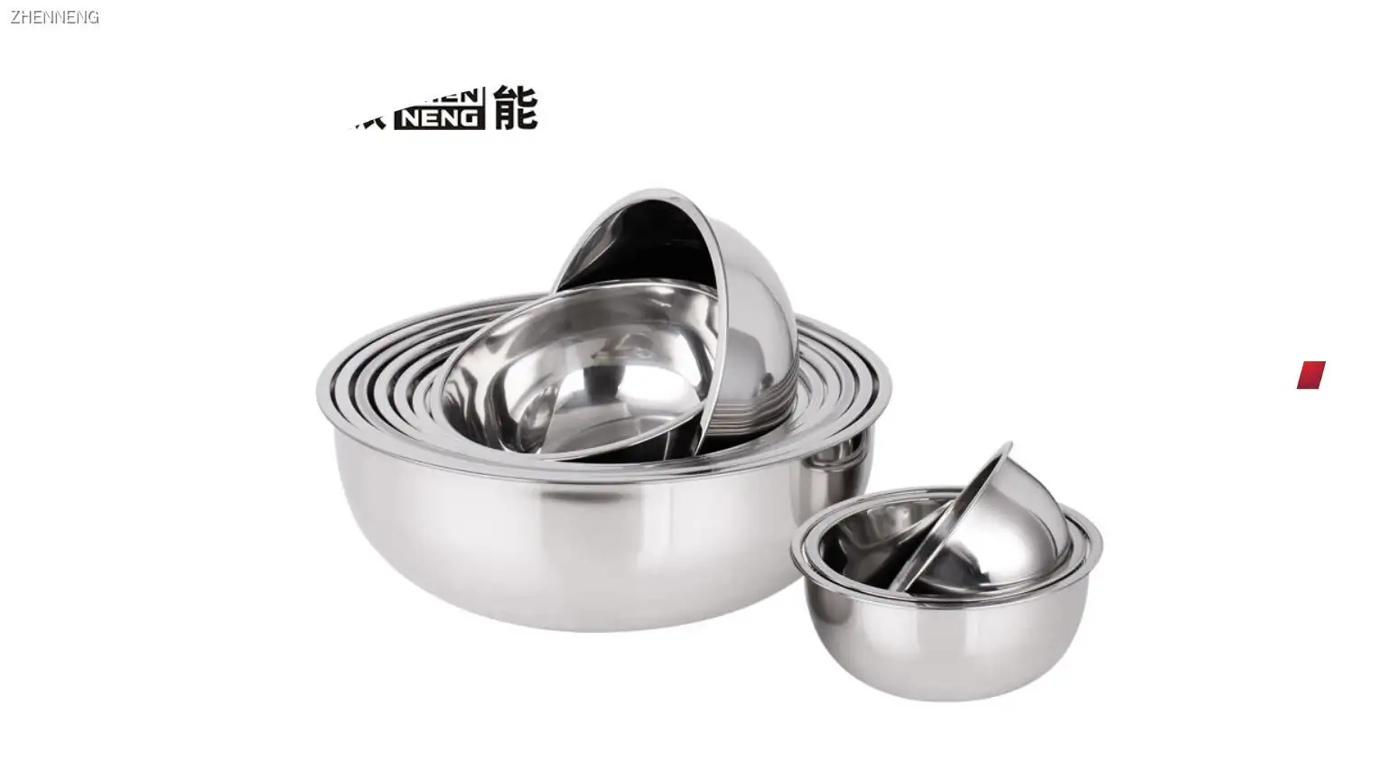26cm Stainless Steel Round Bowl - High Quality Fruit Salad Container 1