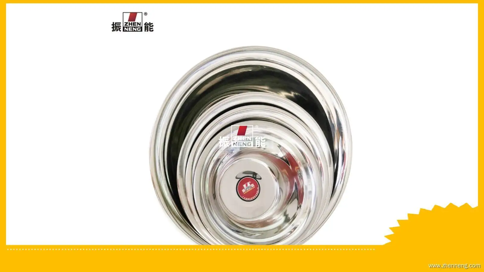 صينية بوفيه دائرية عالية الجودة من الفولاذ المقاوم للصدأ بقطر 16 سم 1