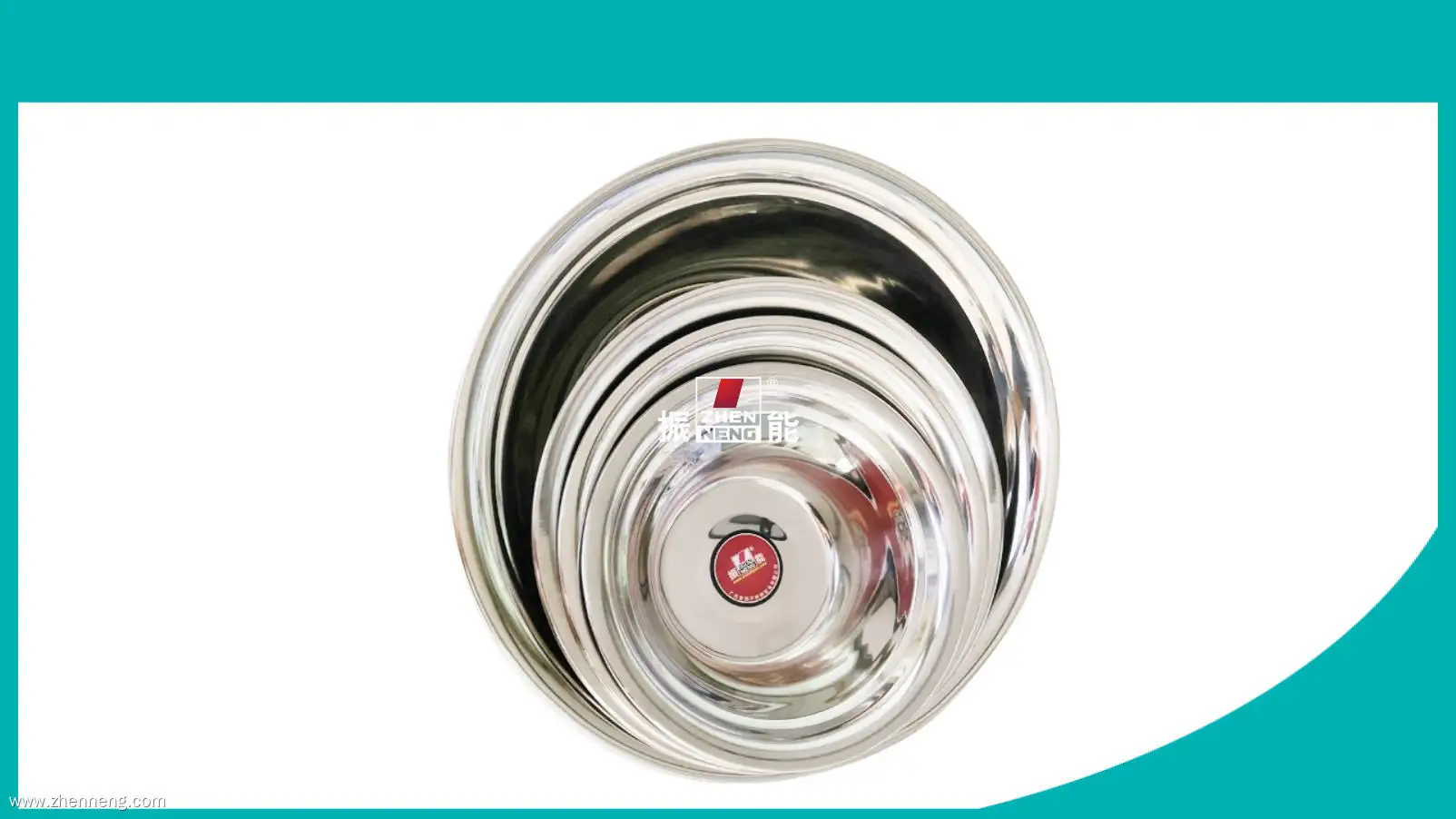 Plateau de service rond en acier inoxydable de haute qualité de 16 cm 1