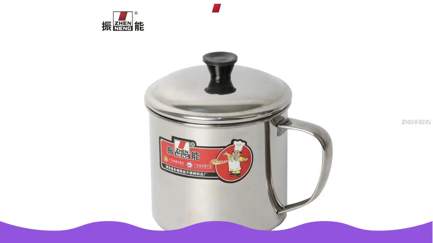 带盖带提手的不锈钢旅行杯 - 户外必备 1