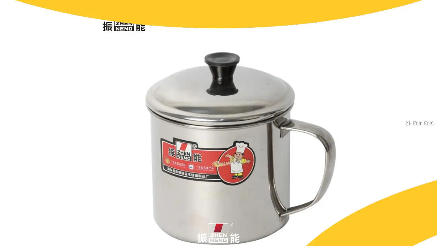 Mug de voyage isotherme en acier inoxydable avec couvercle et poignée 1