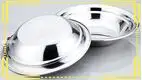 Stainless Steel Round Serving Basin - High Quality 16cm Tray 1