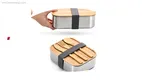 Stainless Steel Bento Box Set with Bamboo Lid - Corrosion-Resistant & Multi-Grid Design 1