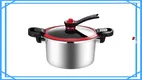 Red & Black Micro Pressure Cooker - Fast & Safe Cooking 1
