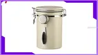 Date-Tracking Coffee Canister - Steel Clasp Lid Keeps Beans Fresh 1