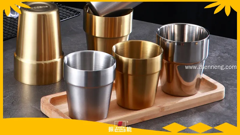 Stainless Steel Double Wall Coffee Cups with Lid - ZHENNENG 1
