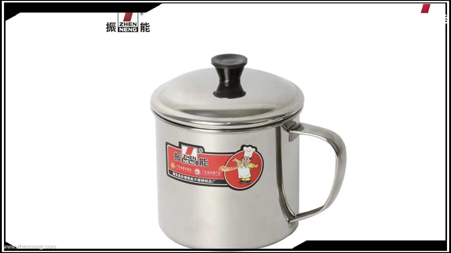 8cm Stainless Steel Water Cup with Handle and Cover - Wholesale Stainless Wine Tumblers 1