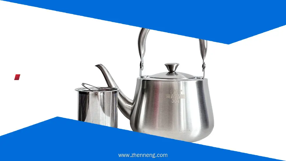 Zhenneng Stainless Steel Teapot with Tiny Mesh Infuser 1