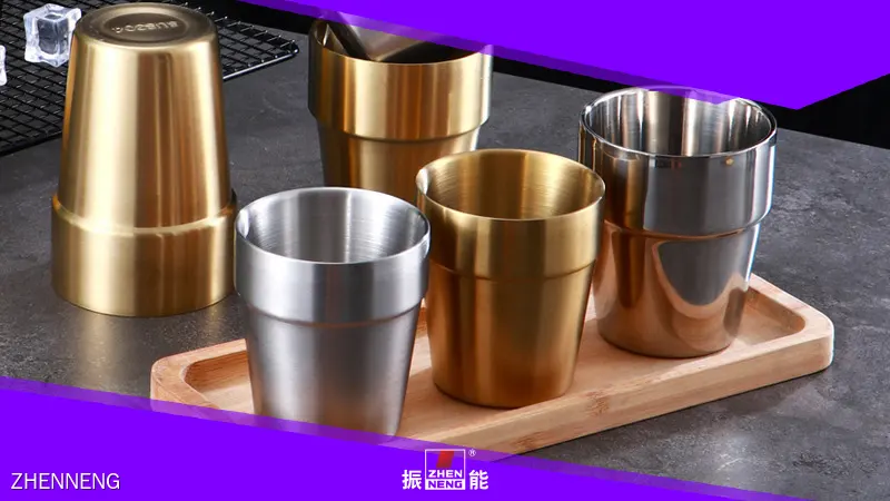 Stainless Steel Double Wall Coffee Cup with Lid - ZHENNENG 1