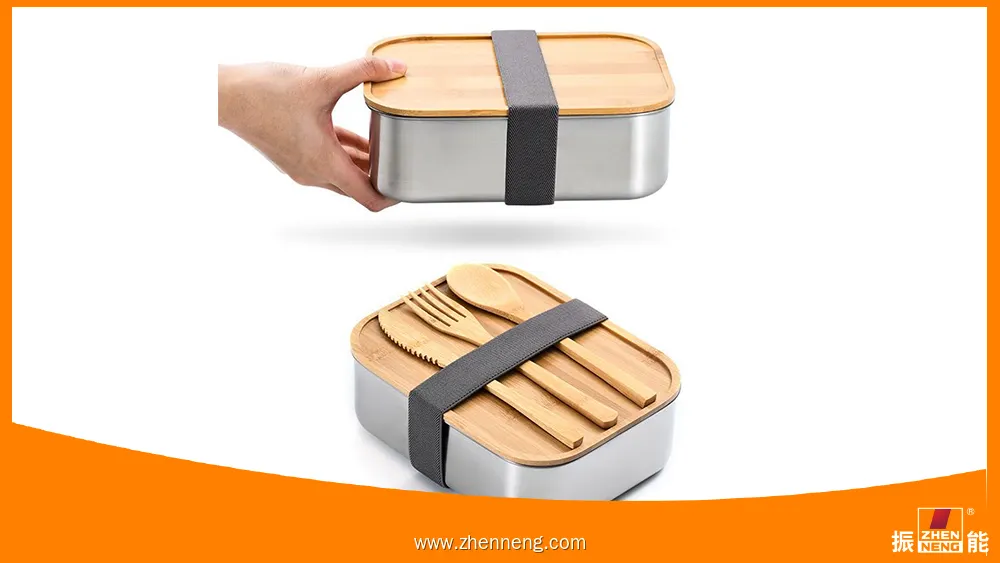 304 Stainless Steel Food Container with Bamboo Lid 1