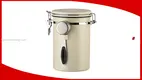 Freshness Tracker Coffee Canister - Stainless Steel with Date Wheel 1