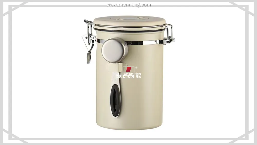 Boîte à café en acier inoxydable avec molette de suivi de la date 1