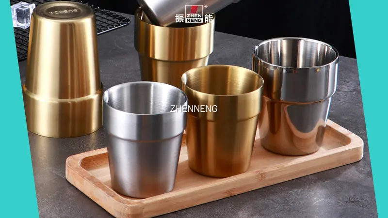Stainless Steel Double Wall Tea Cup with Lid - ZHENNENG 1