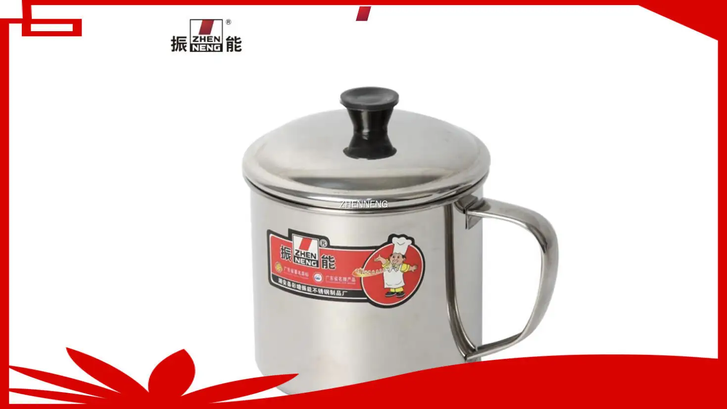 8cm Stainless Steel Water Cup with Cover and Handle: Perfect for Baking 1