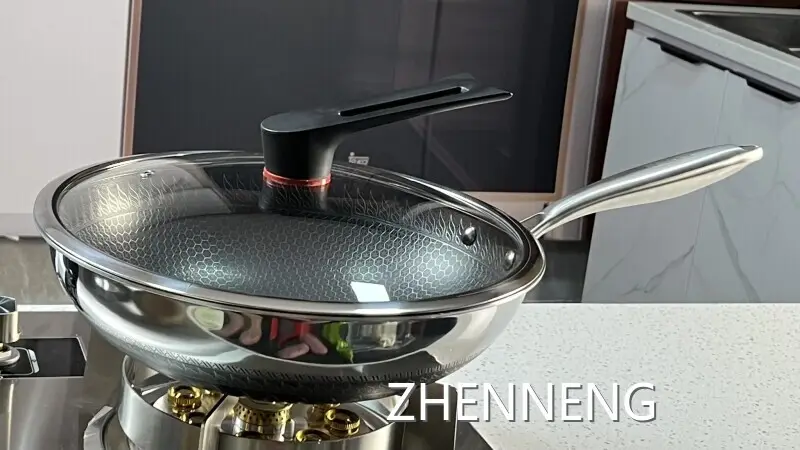 Steel Wok with Lid Stainless Steel Wok Wholesale - ZHENNENG 1